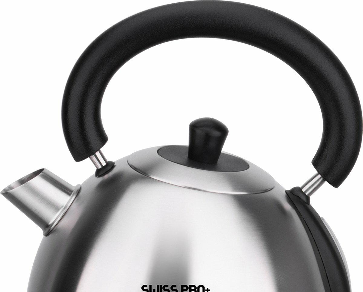 Swiss Pro+ SP-WK2200BS - retro waterkoker 1.8 L - 2200W - Zilver - 1.8 liter