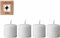 Kaarsje kraft ø4x6cm ivoor - set 4 stuks - Gusta