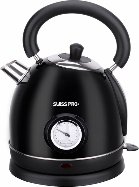 Swiss Pro+ SP-WK2200B | Retro Waterkoker 1.8L | 2200W - Zwart