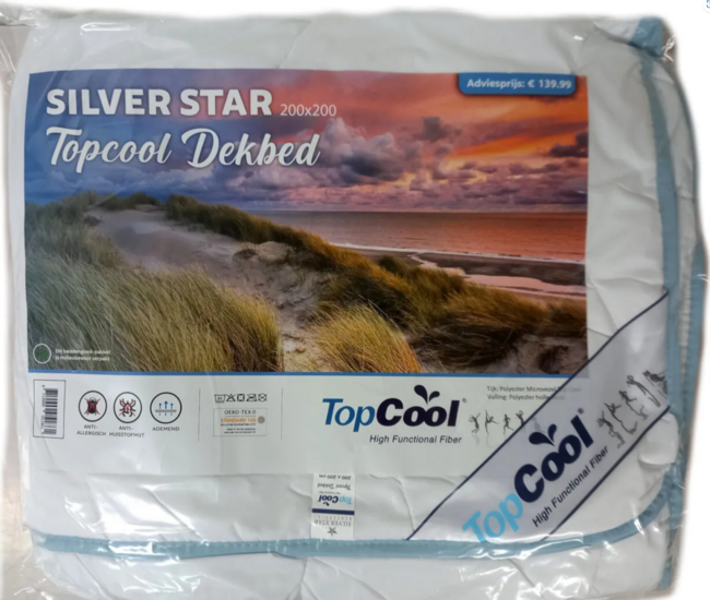 Zomerdekbed met Topcool finish 200x200 cm 