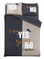 Husch Dekbedovertrek - Yes/No - 200x200/220 