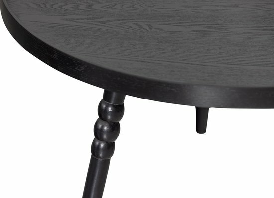 WOOOD Exclusive Ponto Bijzettafel - Hout - Zwart - 45x55x55