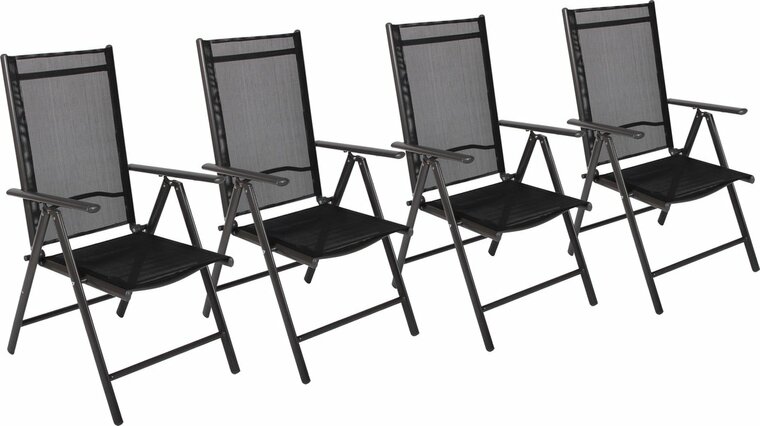 VCM Set Aluminium Tuinstoel Aluminium Hoge Rug Balkonstoel 