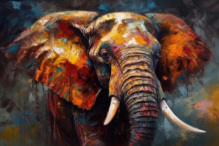 La pared Canvas - Olifant 