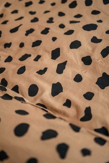 Dindi Home Dekbedovertrek Spotty Spots - 200x220 - 100% katoen - Cognac