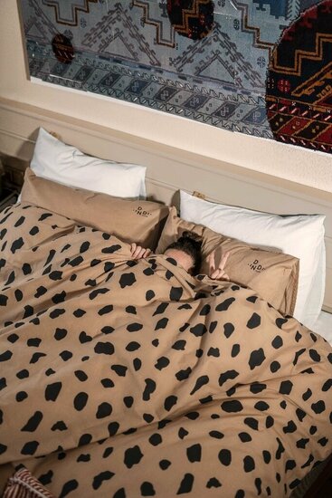 Dindi Home Dekbedovertrek Spotty Spots - 200x220 - 100% katoen - Cognac