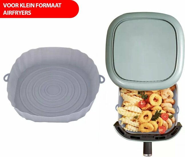 Siliconen AirFryer Mandje &ndash; Herbruikbaar &amp; Kleurrijk Bakaccessoire