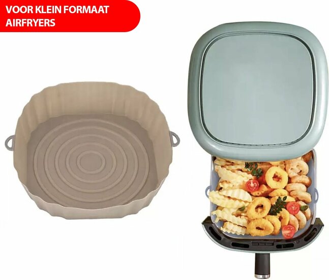 Siliconen AirFryer Mandje &ndash; Herbruikbaar &amp; Kleurrijk Bakaccessoire