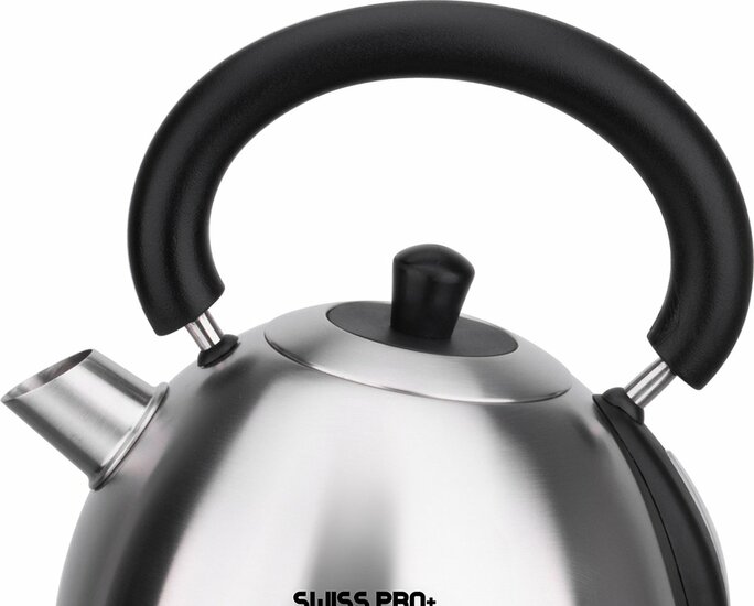 Swiss Pro+ SP-WK2200BS - retro waterkoker 1.8 L - 2200W - Zilver - 1.8 liter