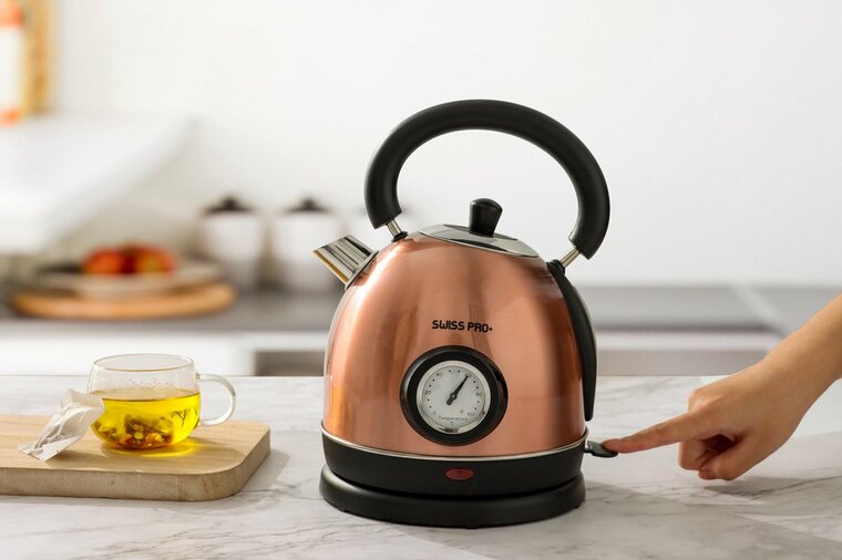 Swiss Pro+ SP-WK2200BC | Retro Waterkoker 1.8L | 2200W - Koper