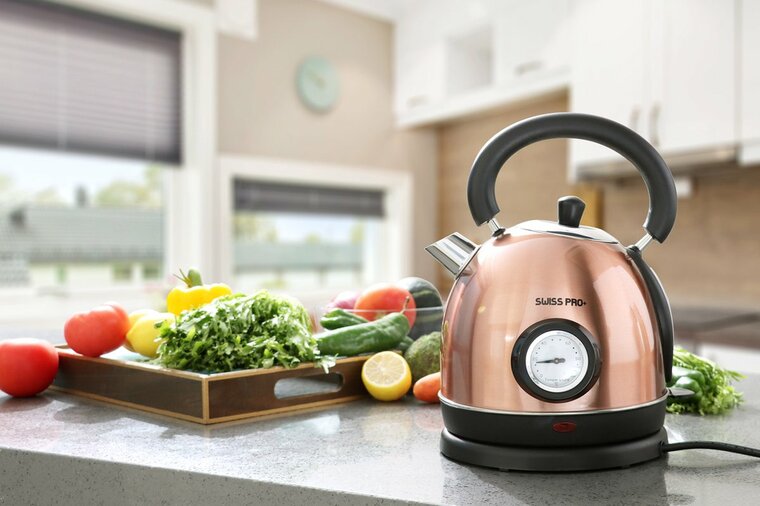 Swiss Pro+ SP-WK2200BC | Retro Waterkoker 1.8L | 2200W - Koper