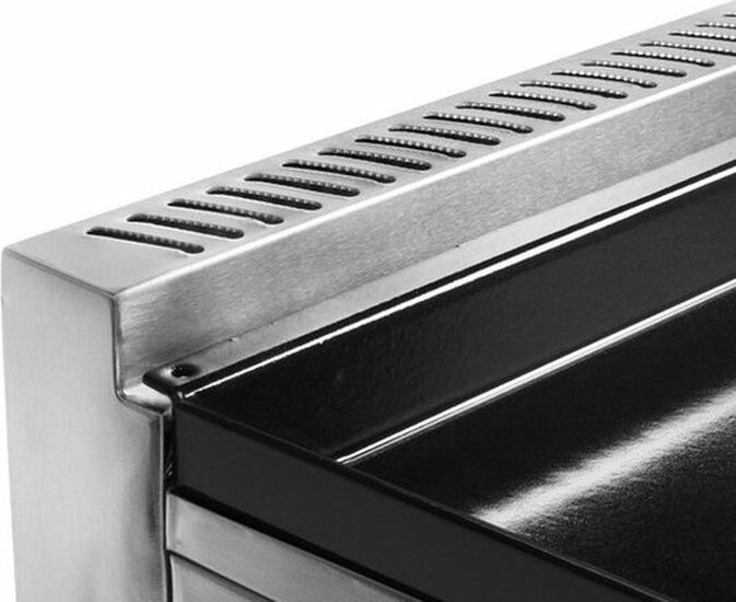 Princess 105055 FR Gasbakplaat met Trolley RVS/Zwart