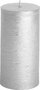 Rustieke kaars &oslash;7x14cm zilver - Gusta&reg;